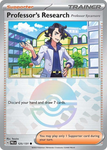 Professor's Research (125/131) [Professor Sycamore] (Poke Ball Pattern) [Scarlet & Violet: Prismatic Evolutions] Pokémon
