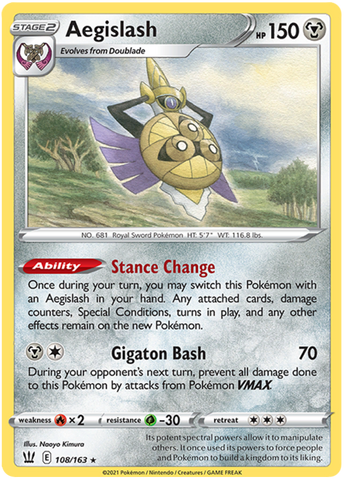Aegislash (108/163) [Sword & Shield: Battle Styles] Pokémon