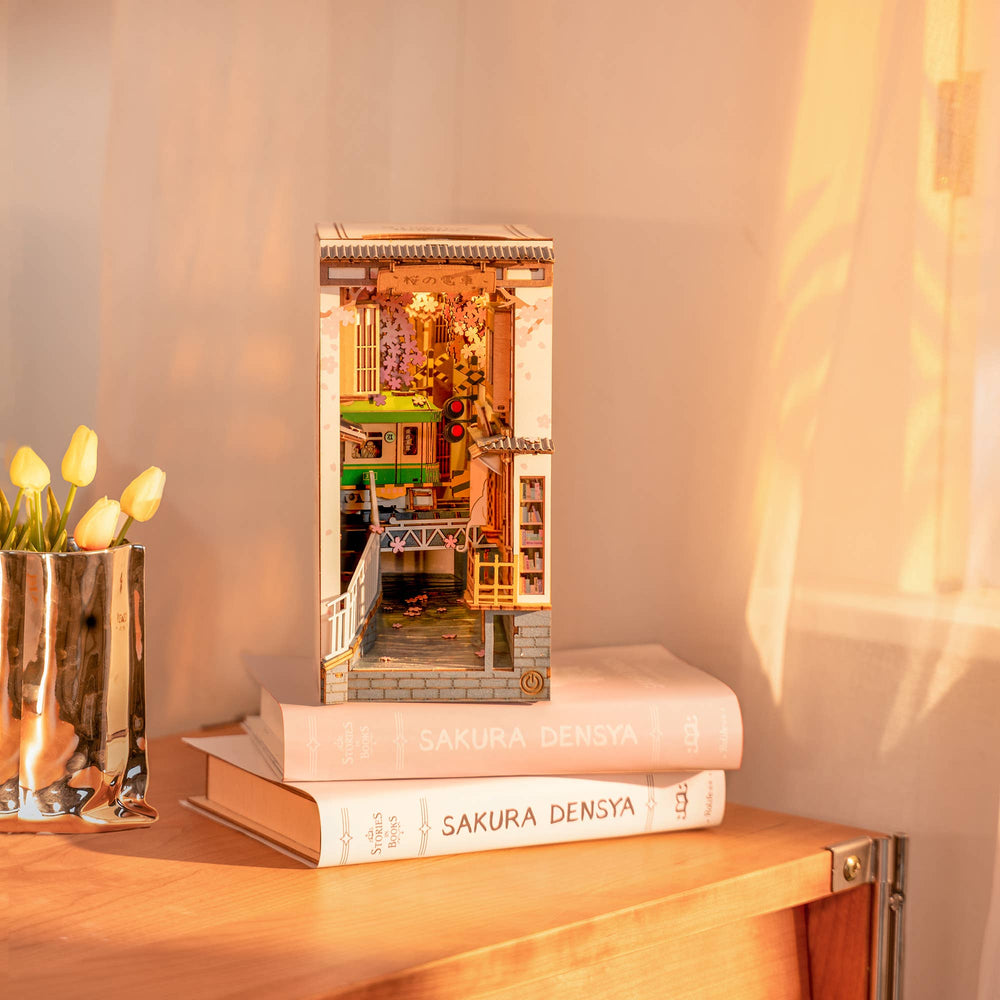 Rolife Sakura Tram DIY Book Nook Kit