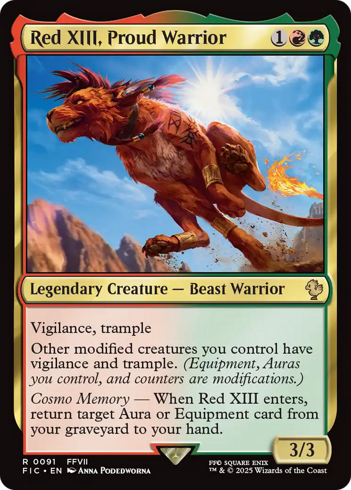 Red XIII, Proud Warrior [FINAL FANTASY Commander] Magic: The Gathering