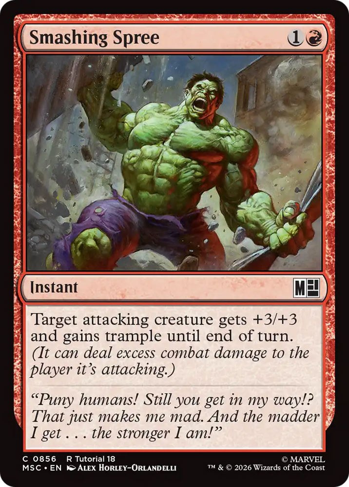 Smashing Spree (0856) [Marvel Super Heroes Commander] Magic: The Gathering