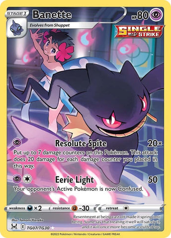 Banette (TG07/TG30) [Sword & Shield: Lost Origin] Pokémon