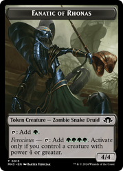 Fanatic of Rhonas // Energy Reserve Double-Sided Token [Modern Horizons 3 Tokens] Magic: The Gathering