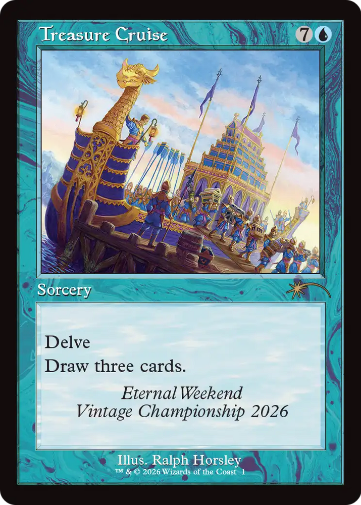 Treasure Cruise (Retro Frame) (Eternal Weekend 2026 Promo) [Eternal Weekend] Magic: The Gathering