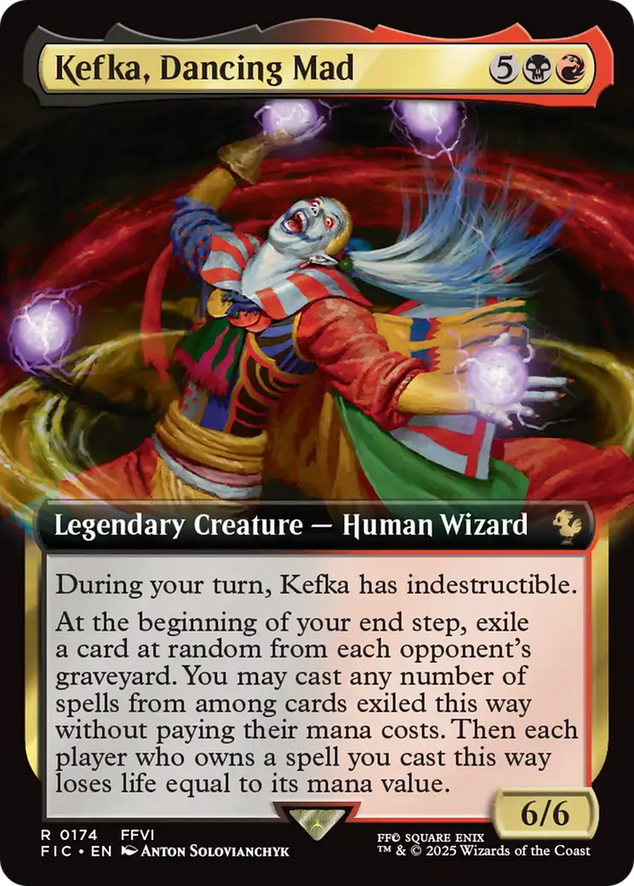 Kefka, Dancing Mad (Extended Art) [FINAL FANTASY Commander] Magic: The Gathering