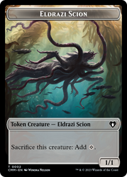 Manifest // Eldrazi Scion Double-Sided Token [Commander Masters Tokens] Magic: The Gathering