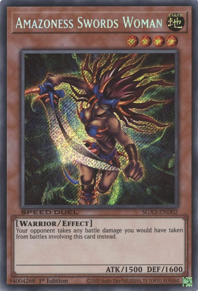 Amazoness Swords Woman [SGX3-END02] Secret Rare Yu-Gi-Oh!