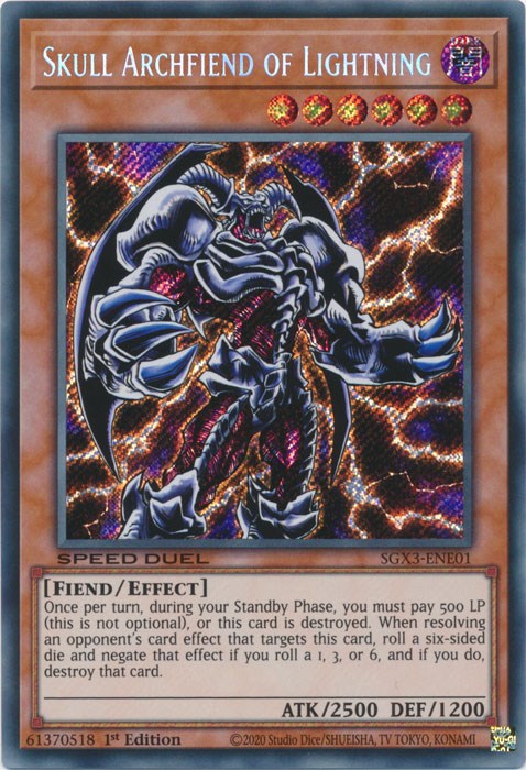 Skull Archfiend of Lightning [SGX3-ENE01] Secret Rare Yu-Gi-Oh!