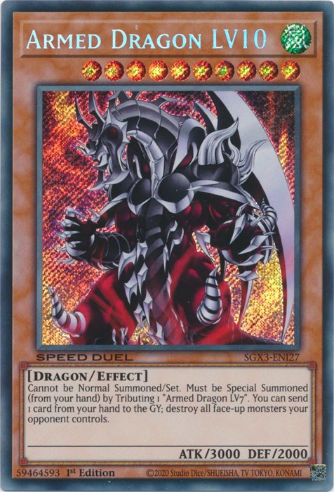Armed Dragon LV10 [SGX3-ENI27] Secret Rare Yu-Gi-Oh!