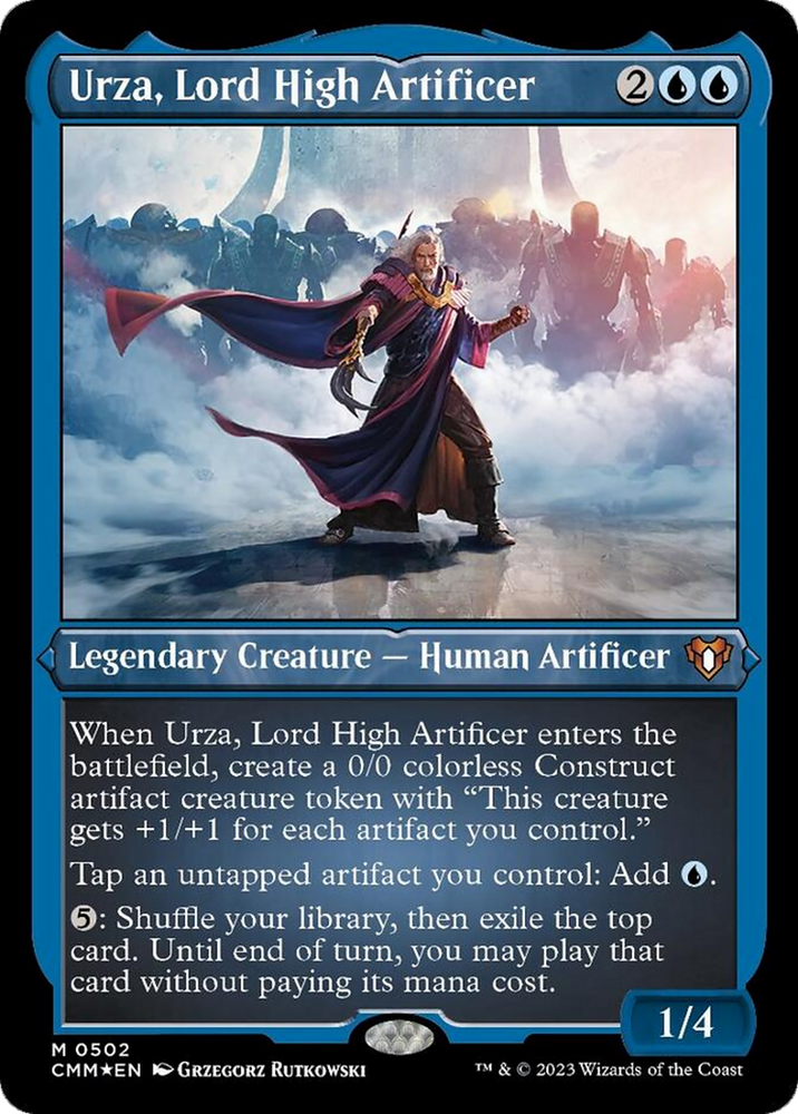 Urza, Lord High Artificer (Foil Etched) [Commander Masters] Magic: The Gathering