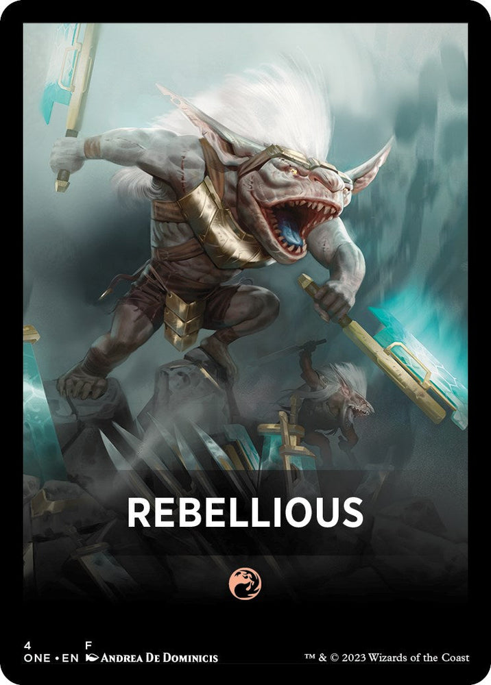 Rebellious Theme Card [Phyrexia: All Will Be One Tokens] Magic: The Gathering