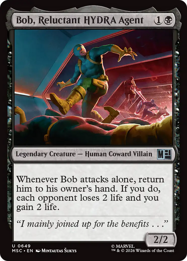 Bob, Reluctant HYDRA Agent [Marvel Super Heroes Commander] Magic: The Gathering