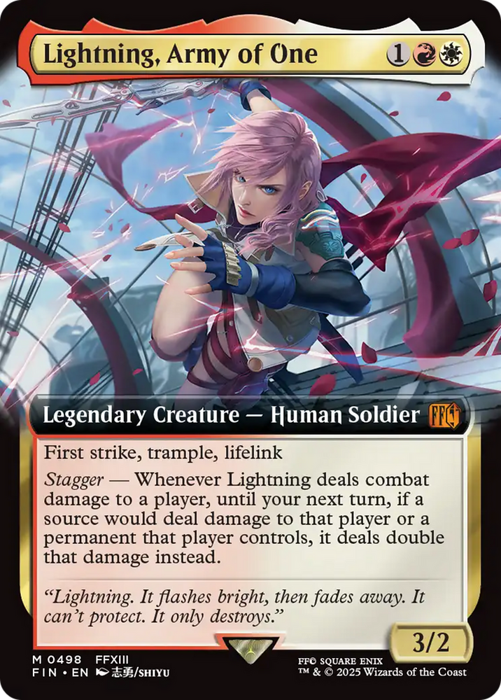 Lightning, Army of One (Extended Art) [FINAL FANTASY] Magic: The Gathering