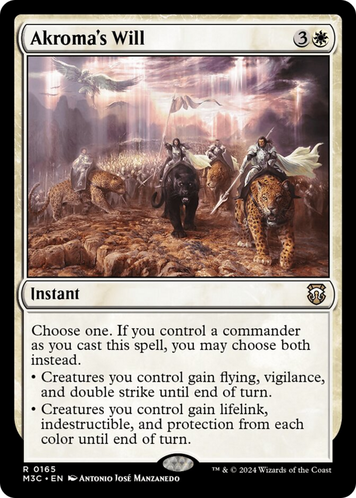 Akroma's Will (Ripple Foil) [Modern Horizons 3 Commander] Magic: The Gathering