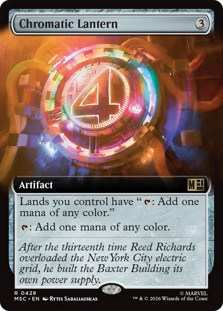 Chromatic Lantern (Extended Art) [Marvel Super Heroes Commander] Magic: The Gathering