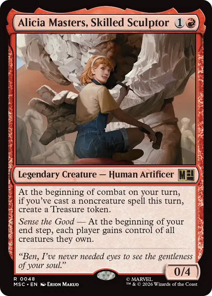 Alicia Masters, Skilled Sculptor [Marvel Super Heroes Commander] Magic: The Gathering