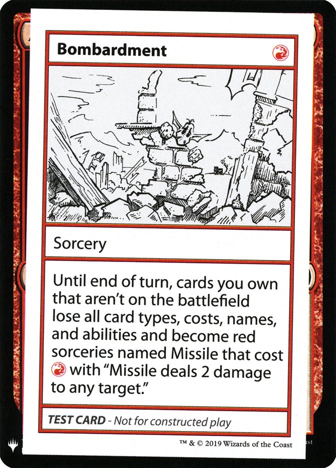 Bombardment [Mystery Booster Playtest Cards] Magic: The Gathering