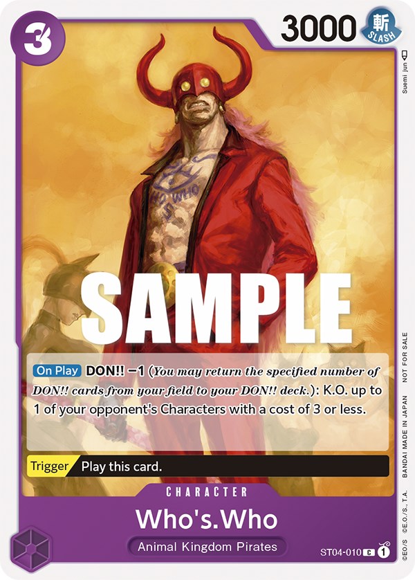 Who's.Who (Tournament Pack Vol. 3) [Participant] [One Piece Promotion Cards] Bandai