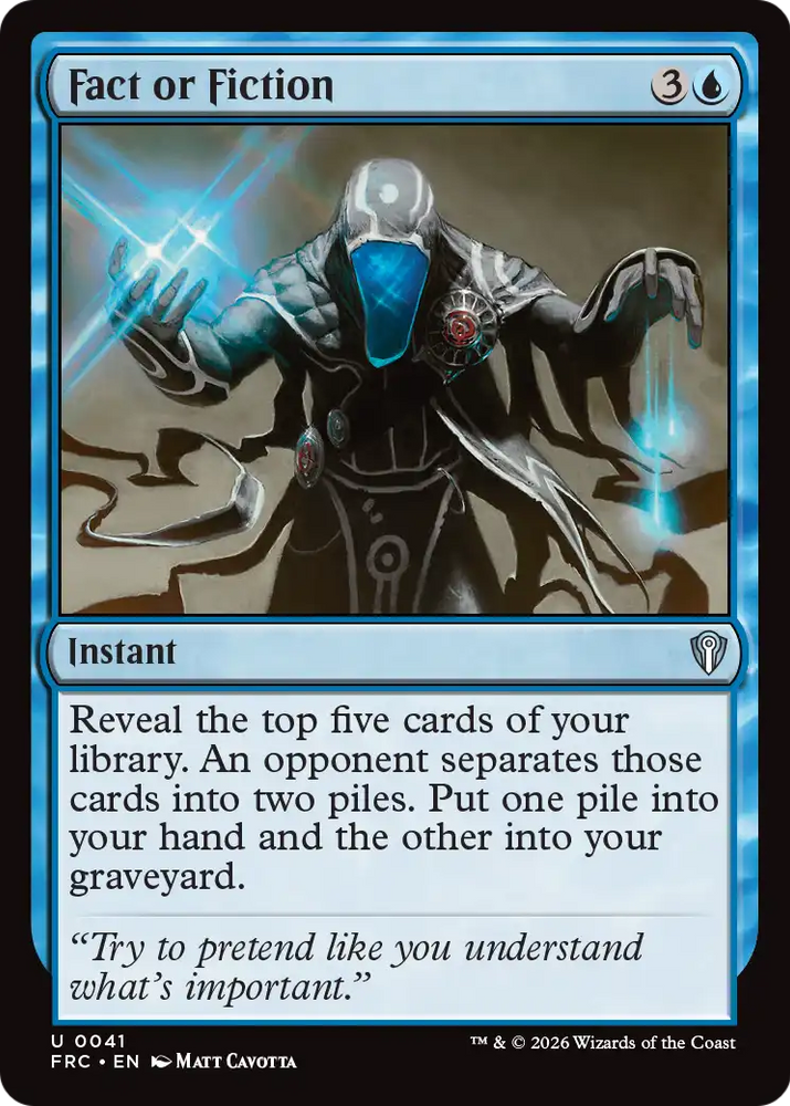 Fact or Fiction [Reality Fracture Commander] Magic: The Gathering