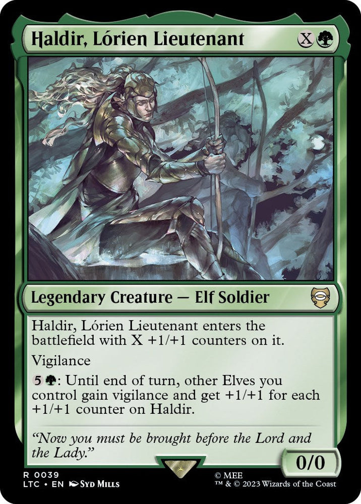 Haldir, Lorien Lieutenant [The Lord of the Rings: Tales of Middle-Earth Commander] Magic: The Gathering