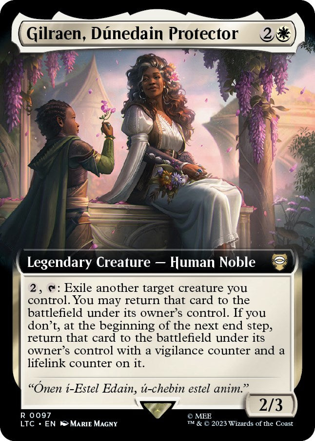 Gilraen, Dunedain Protector (Extended Art) [The Lord of the Rings: Tales of Middle-Earth Commander] Magic: The Gathering