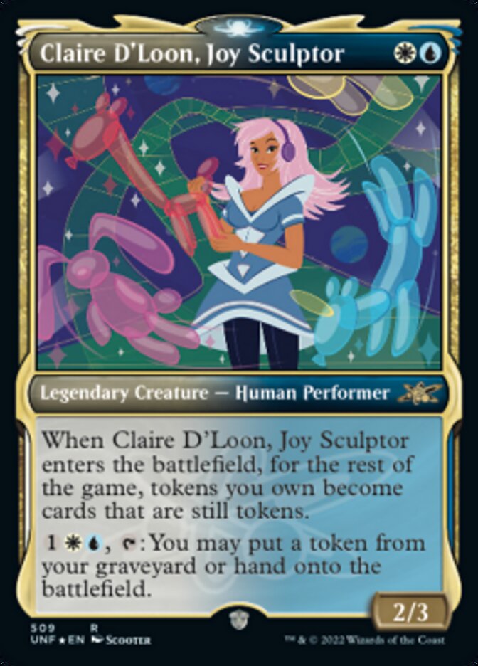 Claire D'Loon, Joy Sculptor (Showcase) (Galaxy Foil) [Unfinity] Magic: The Gathering