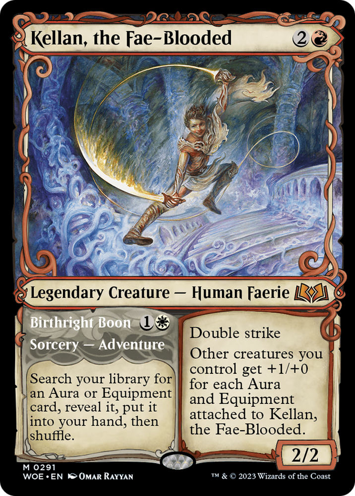 Kellan, the Fae-Blooded // Birthright Boon (Showcase) [Wilds of Eldraine] Magic: The Gathering