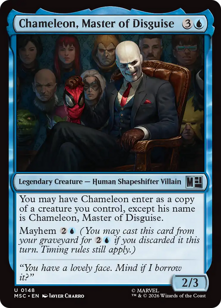 Chameleon, Master of Disguise (Surge Foil) [Marvel Super Heroes Commander] Magic: The Gathering