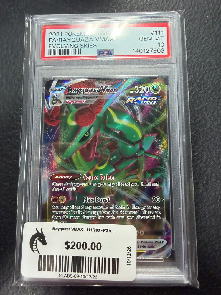 Rayquaza VMAX - 111/203 - PSA 10.0 GEM - MT -  (Ultra Rare) Pokemon