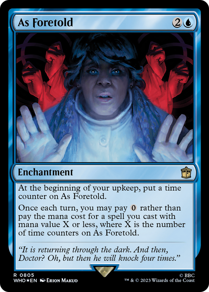 As Foretold (Surge Foil) [Doctor Who] Magic: The Gathering