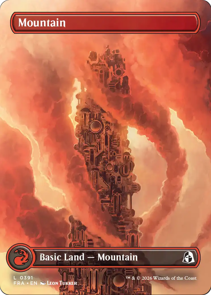 Mountain (Borderless) (0393) [Reality Fracture] Magic: The Gathering