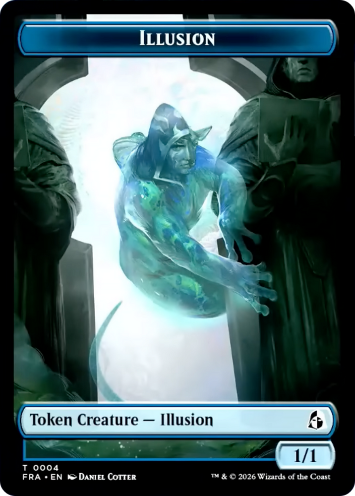 Illusion // Jace Double-Sided Token [Reality Fracture Tokens] Magic: The Gathering