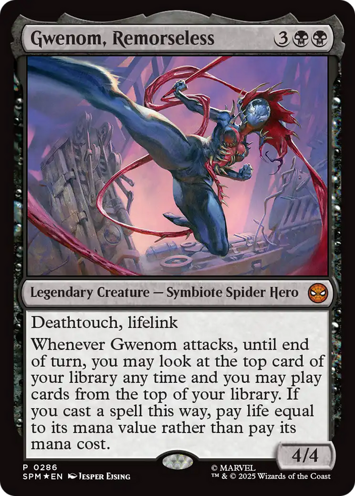 Gwenom, Remorseless [Marvel's Spider-Man Promos] Magic: The Gathering