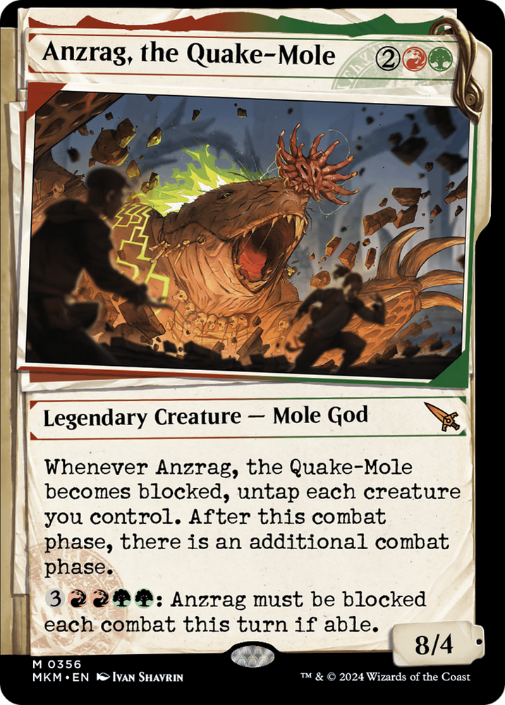 Anzrag, the Quake-Mole (Showcase) [Murders at Karlov Manor] Magic: The Gathering