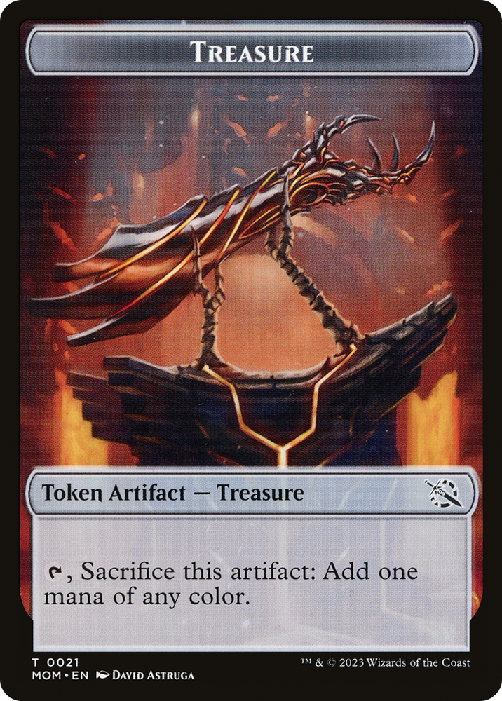 Treasure (21) // Spirit (13) Double-Sided Token [March of the Machine Tokens] Magic: The Gathering