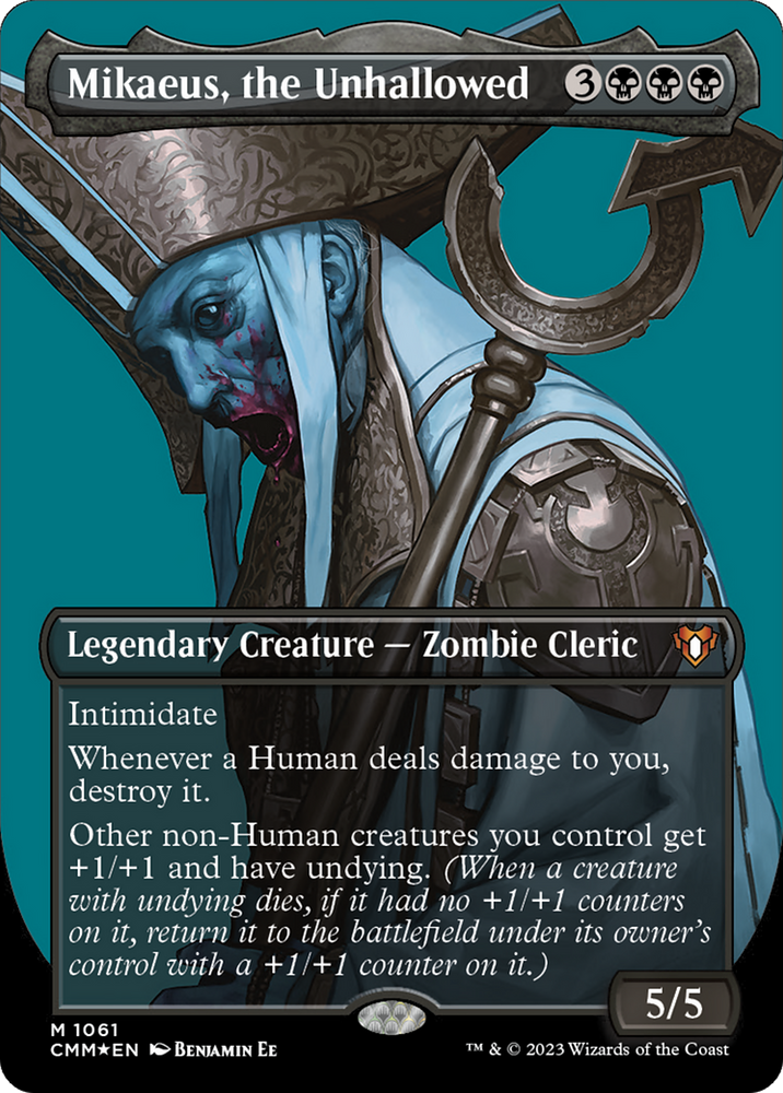 Mikaeus, the Unhallowed (Borderless Textured Foil Frame Break) [Commander Masters] Magic: The Gathering