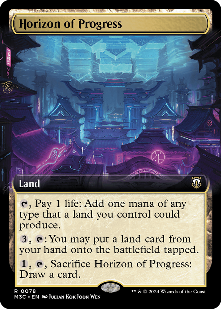 Horizon of Progress (Extended Art) (Ripple Foil) [Modern Horizons 3 Commander] Magic: The Gathering