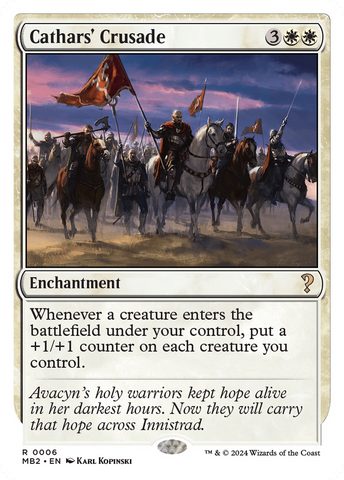 Cathars' Crusade (White Border) [Mystery Booster 2] Magic: The Gathering
