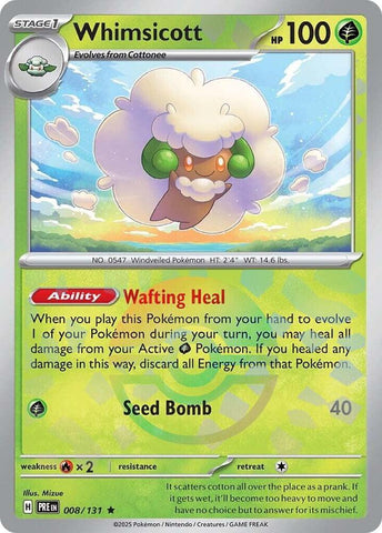 Whimsicott (008/131) (Poke Ball Pattern) [Scarlet & Violet: Prismatic Evolutions] Pokémon
