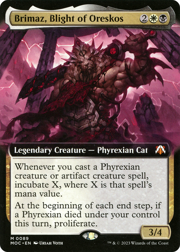 Brimaz, Blight of Oreskos (Extended Art) [March of the Machine Commander] Magic: The Gathering