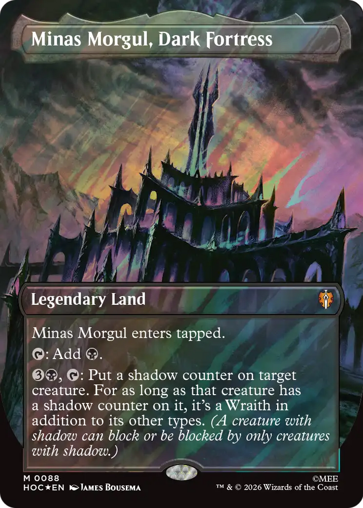 Minas Morgul, Dark Fortress (Borderless) (Surge Foil) [The Hobbit: Eternal-Legal] Magic: The Gathering