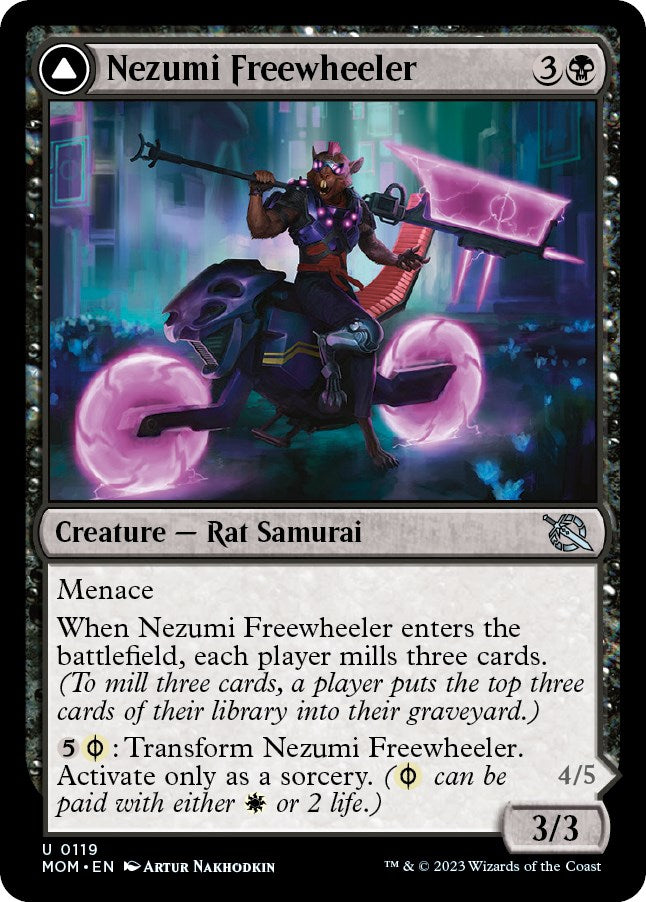 Nezumi Freewheeler // Hideous Fleshwheeler [March of the Machine] Magic: The Gathering