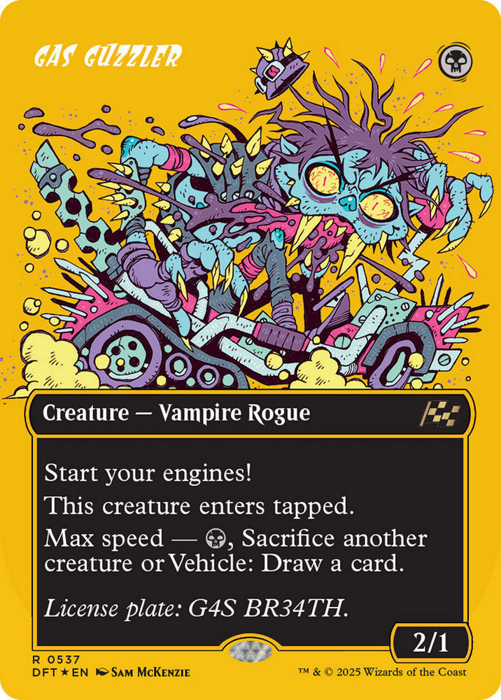 Gas Guzzler (Borderless) (First-Place Foil) [Aetherdrift] Magic: The Gathering