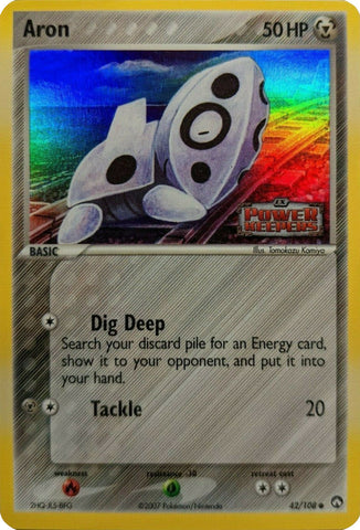 Aron (42/108) (Stamped) [EX: Power Keepers] Pokémon