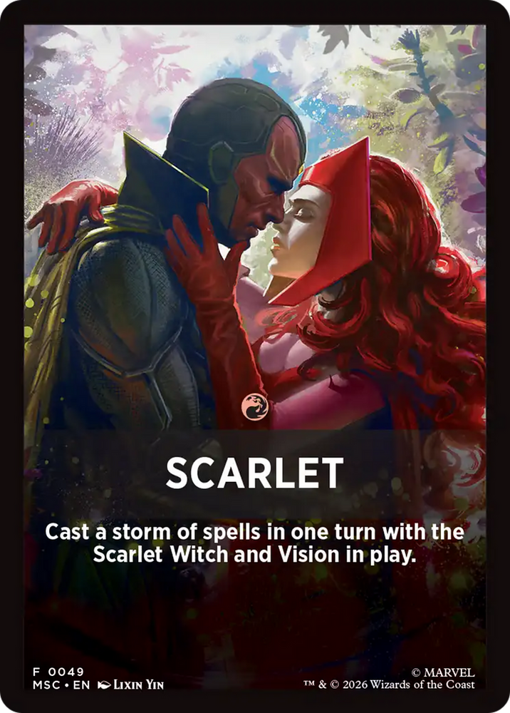 Scarlet Theme Card [Marvel Super Heroes Commander] Magic: The Gathering