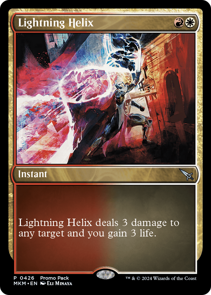 Lightning Helix (Promo Pack) [Murders at Karlov Manor Promos] Magic: The Gathering