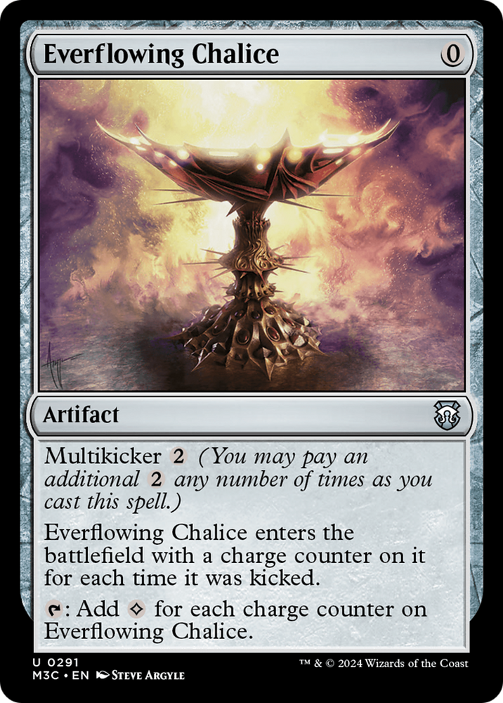 Everflowing Chalice (Ripple Foil) [Modern Horizons 3 Commander] Magic: The Gathering