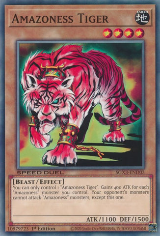 Amazoness Tiger [SGX3-END03] Common Yu-Gi-Oh!