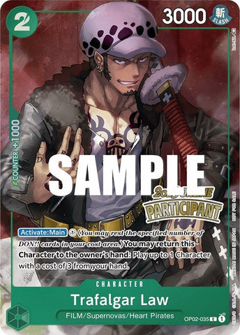 Trafalgar Law (Online Regional 2023) [Participant] [One Piece Promotion Cards] Bandai