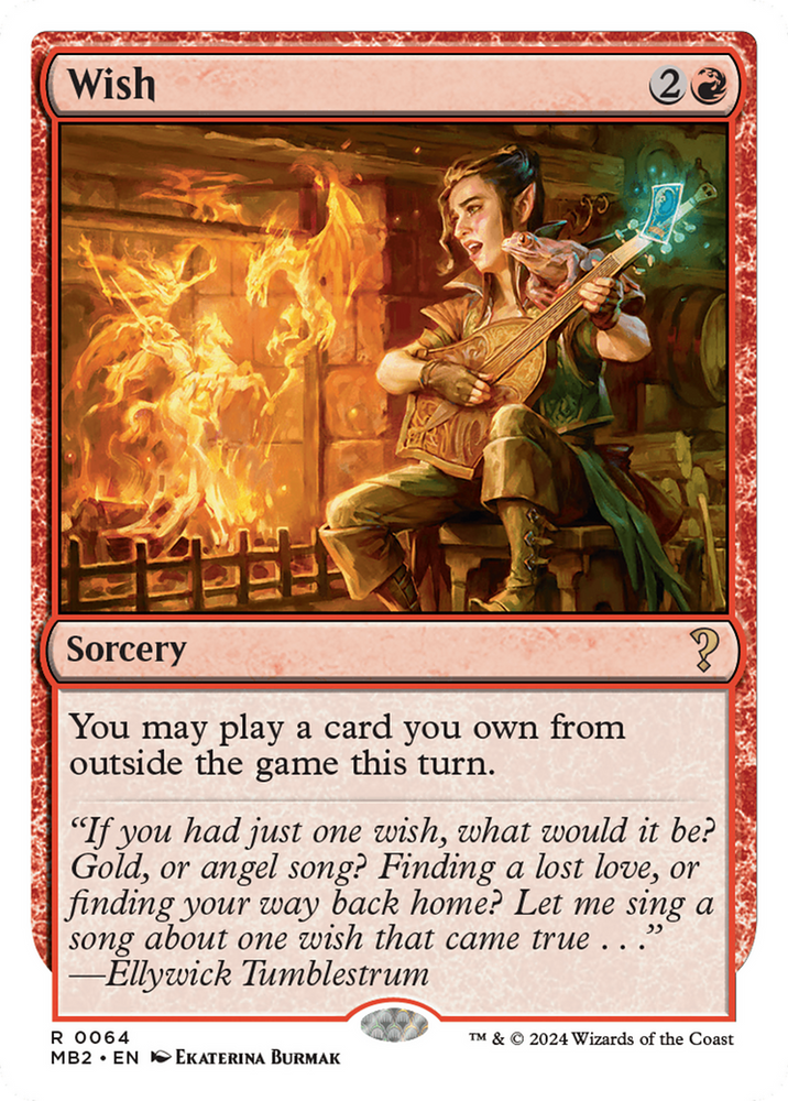 Wish (White Border) [Mystery Booster 2] Magic: The Gathering